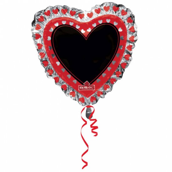 Write on Heart Blackboard Foil Balloon 71 x 71 cm
