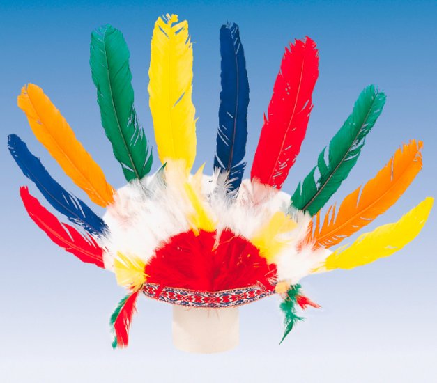 Indian chief feather head gear