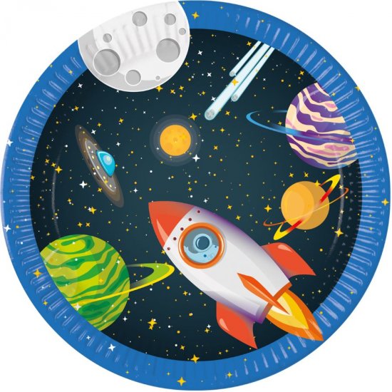 8 Plates Outer Space 23cm