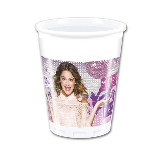 8 Plastic Cups Violetta 200ml