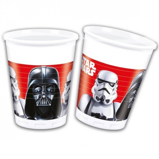 8 Plastic Cups Star Wars 200ml