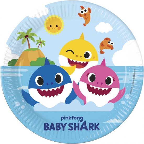 8 Πιάτα Baby Shark 23εκ.