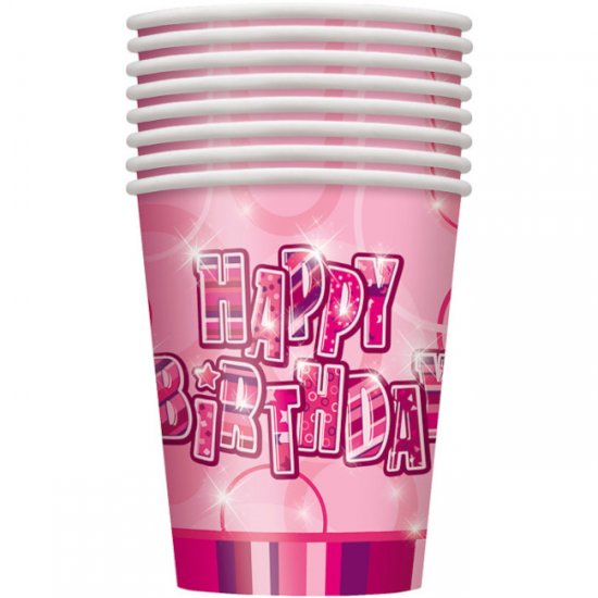 8 Cups Glitz Pink