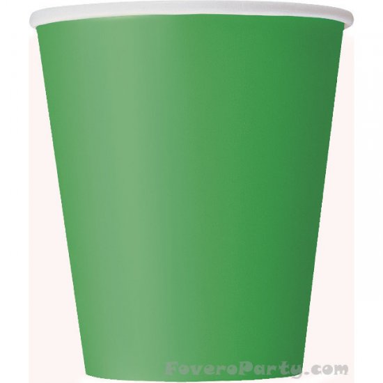 14 Paper Cups Green 260ml