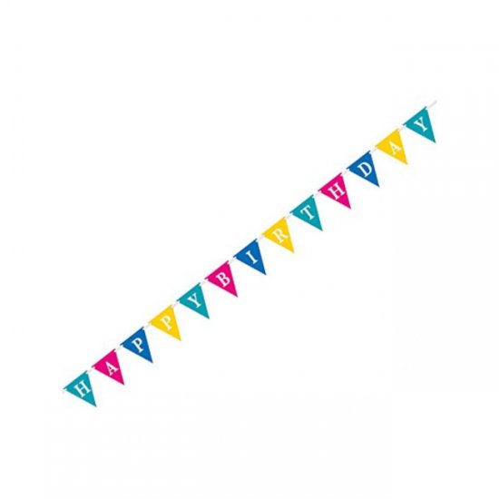 Paper Flag Banner with many colours 2.70m