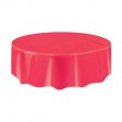 Red Plastic Tablecover Round 213cm