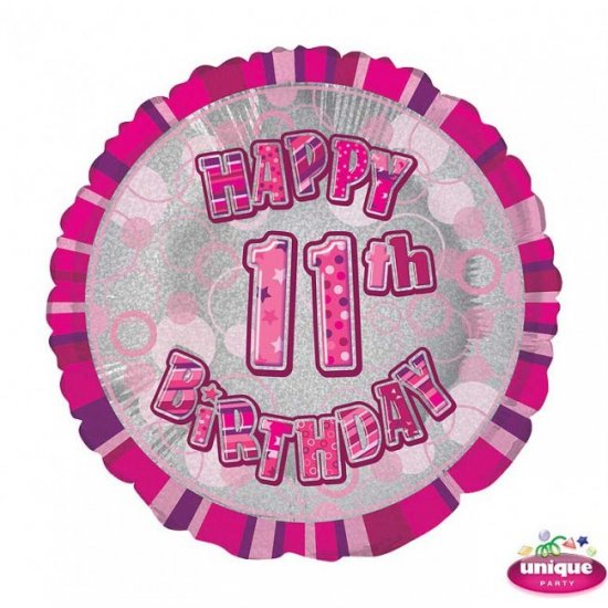 Foil Balloon 11 Prismatic Pink 45cm