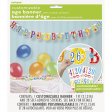 Happy Birthday Jointed Banner with Age sticker