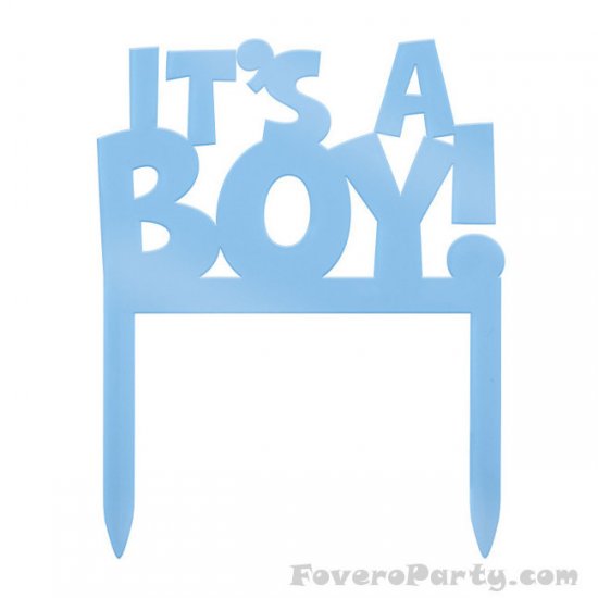 Plastic Cake Top \"It\'s a boy\" 9cm