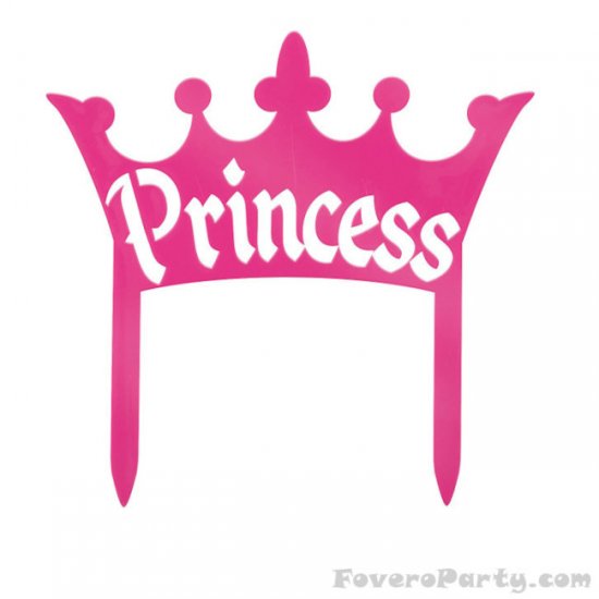 Plastic Cake Top Princess Crown 9cm