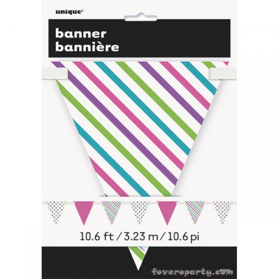 Paper Flag Banner Dots & Stripes 3.20m