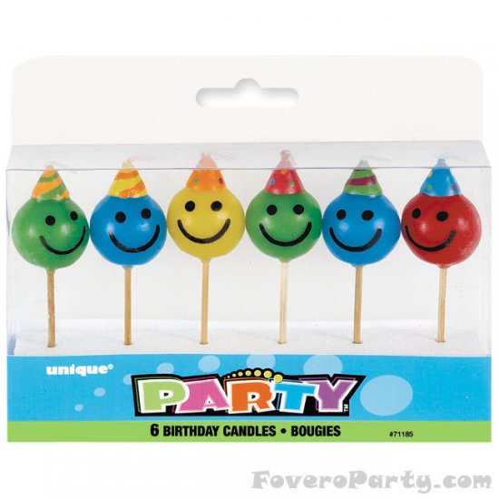6 Face Pick Birthday Candles