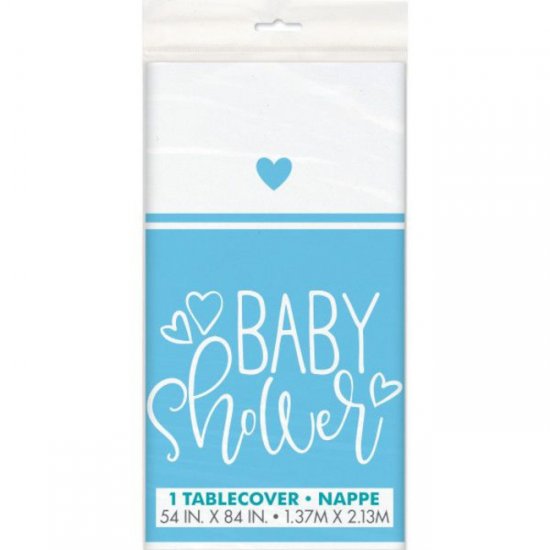 Tablecover Blue Hearts Baby Shower