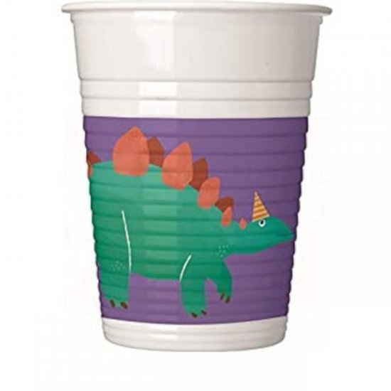 8 Paper Cups Dino Roar 200ml