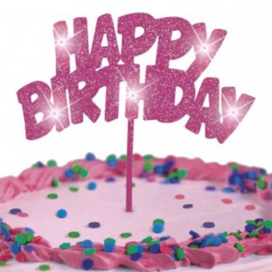 Fuchsia Flashing Happy Birthday