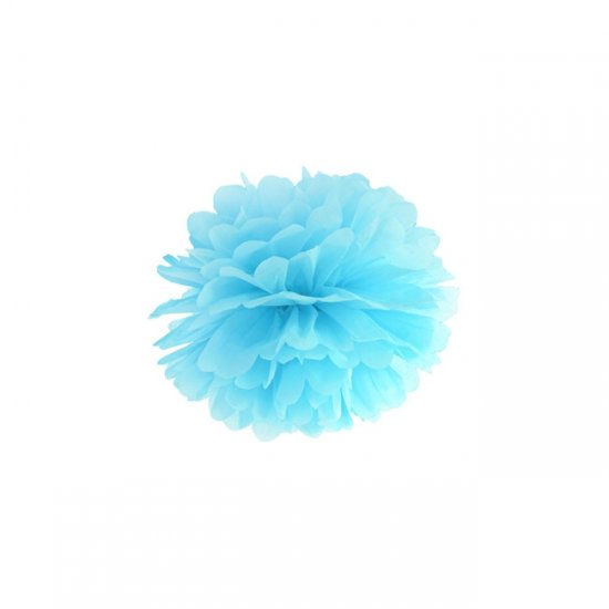 1 Decorative Puff Ball Sky Blue 25cm