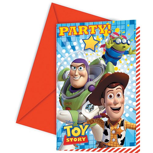 6 Invitations Toy Story