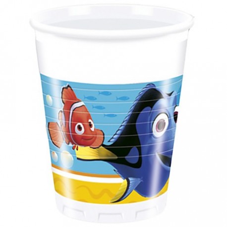 8 Plastic Cups Finding Dory 200ml