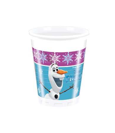 8 Plastic Cups Frozen 200ml