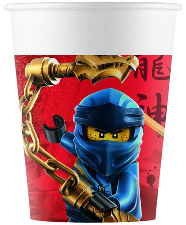 8 Χαρτινα Ποτήρια Lego Ninjago 200ml