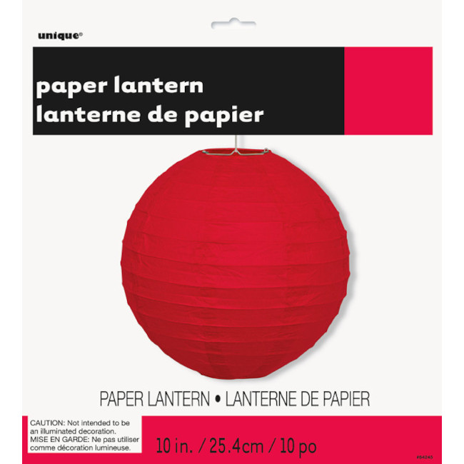 Paper Lantern Red 25.4cm - Click Image to Close