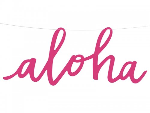 Banner Aloha Fuchsia 19x47cm Banner Aloha Fuchsia 19x47cm