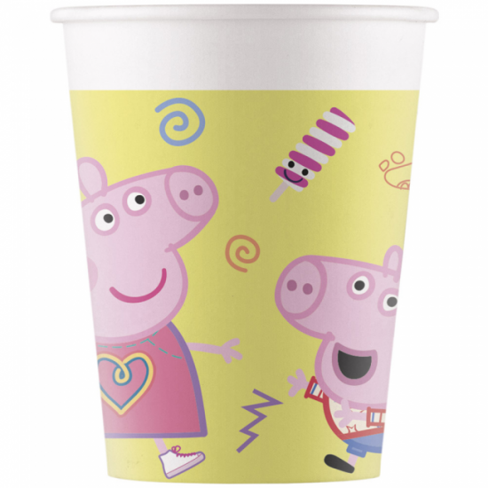 8 Paper Cups Peppa Pig