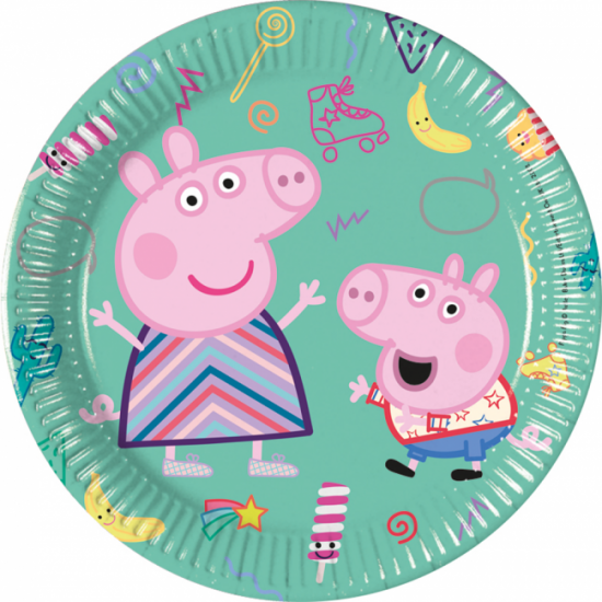 8 Paper plates 18cm Peppa Pig