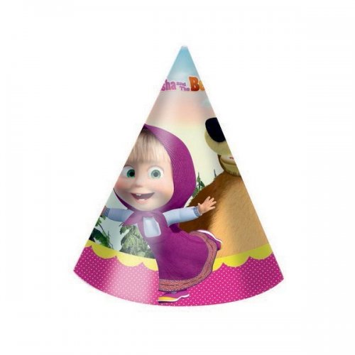 6 Party Hats Masha & The Bear 6 Party Hats Masha & The Bear
