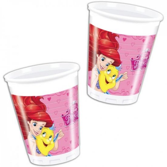 8 Plastic Cups Princess 200ml