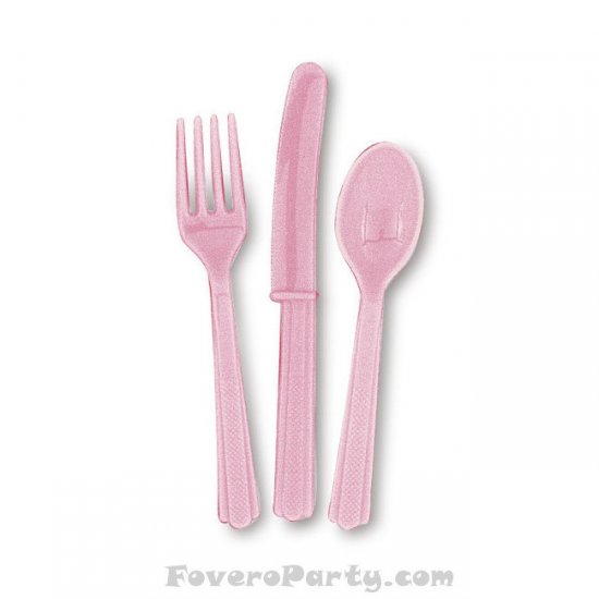 6 Set Cutlery Pink (18pcs)