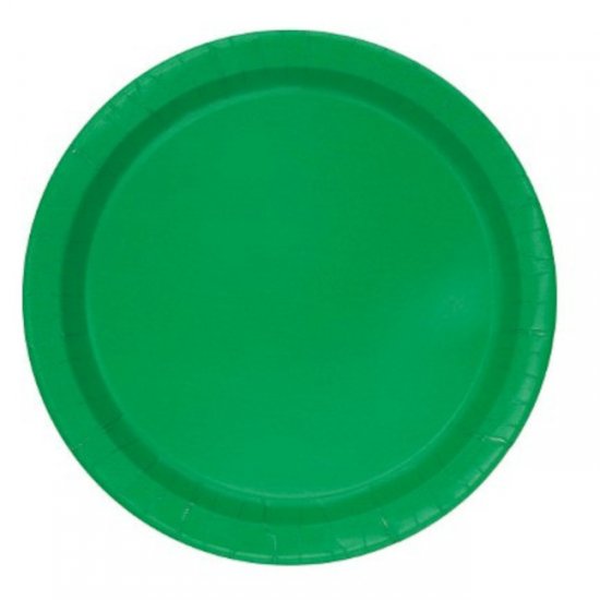 20 Paper Plates Green 17cm