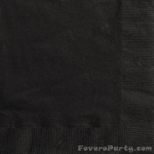 20 Napkins Black 33X33cm 20 Napkins Black 33X33cm