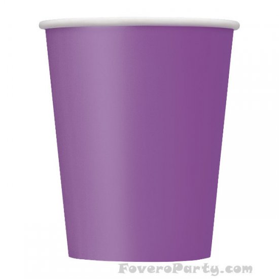 14 Paper Cups Purple 260ml