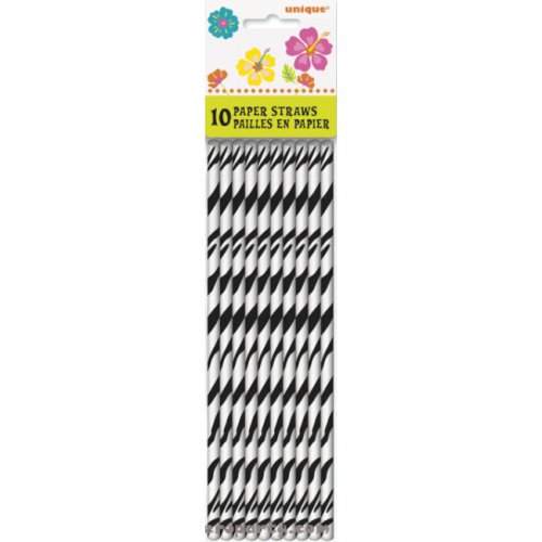10 Paper Straws Zebra 10 Paper Straws Zebra