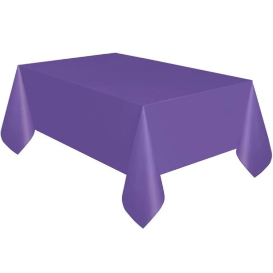 Purple Plastic Tablecover 134cmX274cm