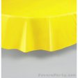 Yellow Plastic Tablecover Round 213cm