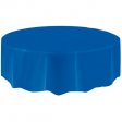 Royal Blue Plastic Tablecover Round 213cm