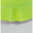 Lime Green Plastic Tablecover Round 213cm