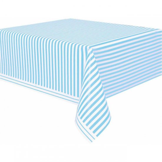 Light Blue Stripes tablecover 134cmX274cm