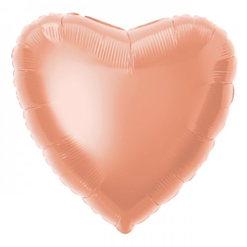 Foil Balloon Heart Roz Gold 45cm Foil Balloon Heart Roz Gold 45cm