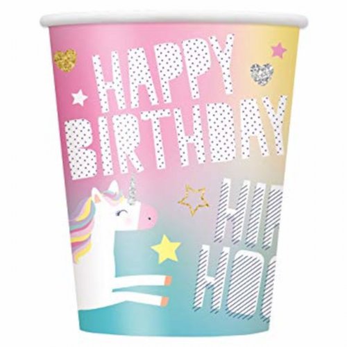 8 Paper Cups Unicorn Star 8 Paper Cups Unicorn Star
