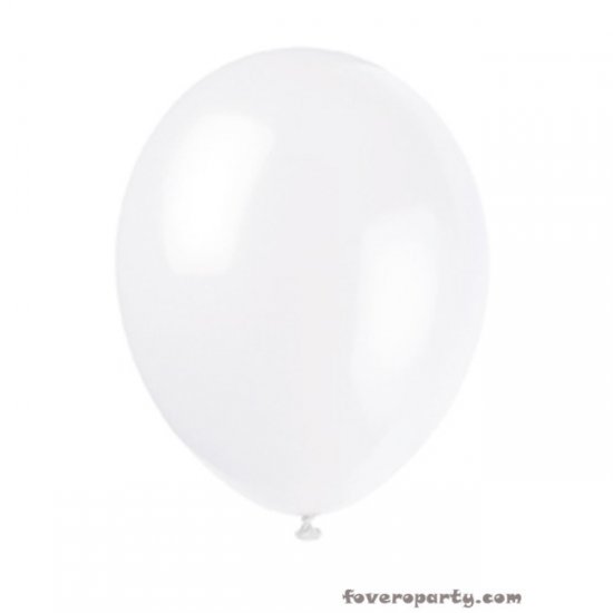 10 Balloons White 30cm