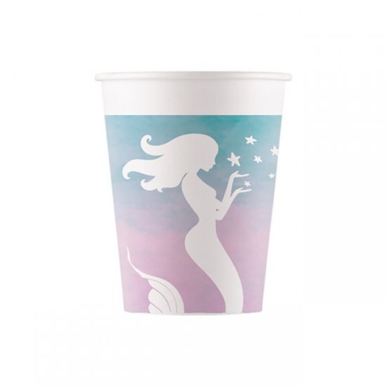 8 Paper Cups Elegant Mermaid