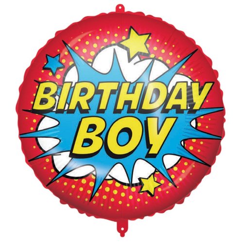 Foil Balloon Birthday Boy 45cm Foil Balloon Birthday Boy 45cm
