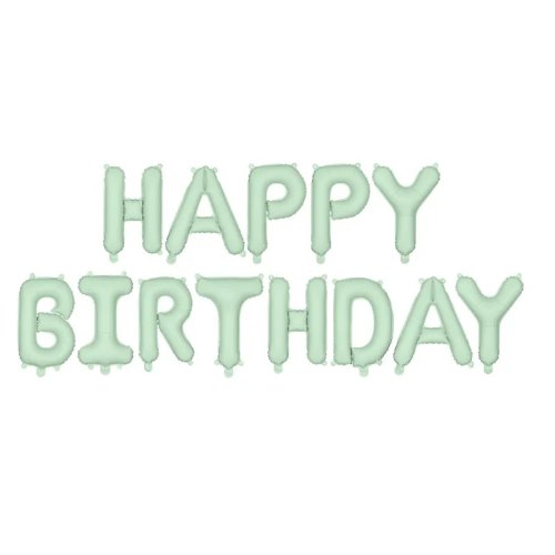 Foil Balloon Happy Birthday Letter Banner 340x35cm green Foil Balloon Happy Birthday Letter Banner 340x35cm green