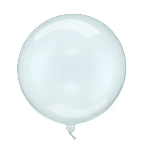 Transparent Round Balloon 40cm Baby Blue Transparent Round Balloon 40cm Baby Blue