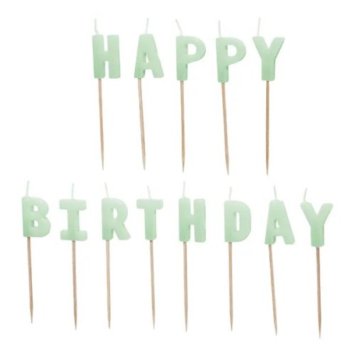 Candles Happy Birthday Green Candles Happy Birthday Green