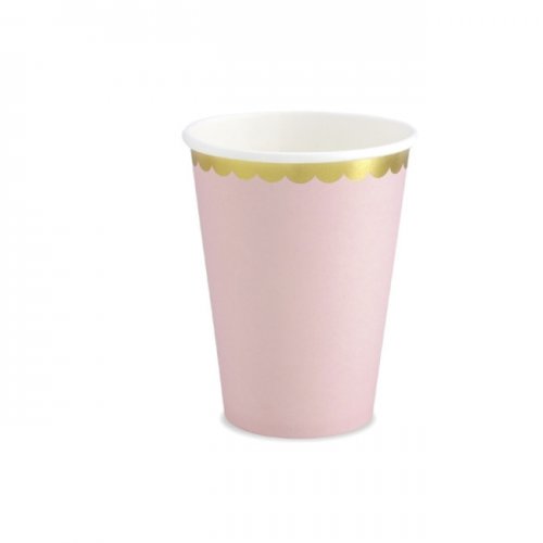 6 Paper Cups Pink 220ml 6 Paper Cups Pink 220ml