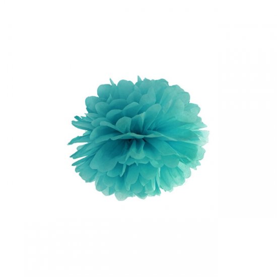 1 Decorative Puff Ball Tirquoise 25cm